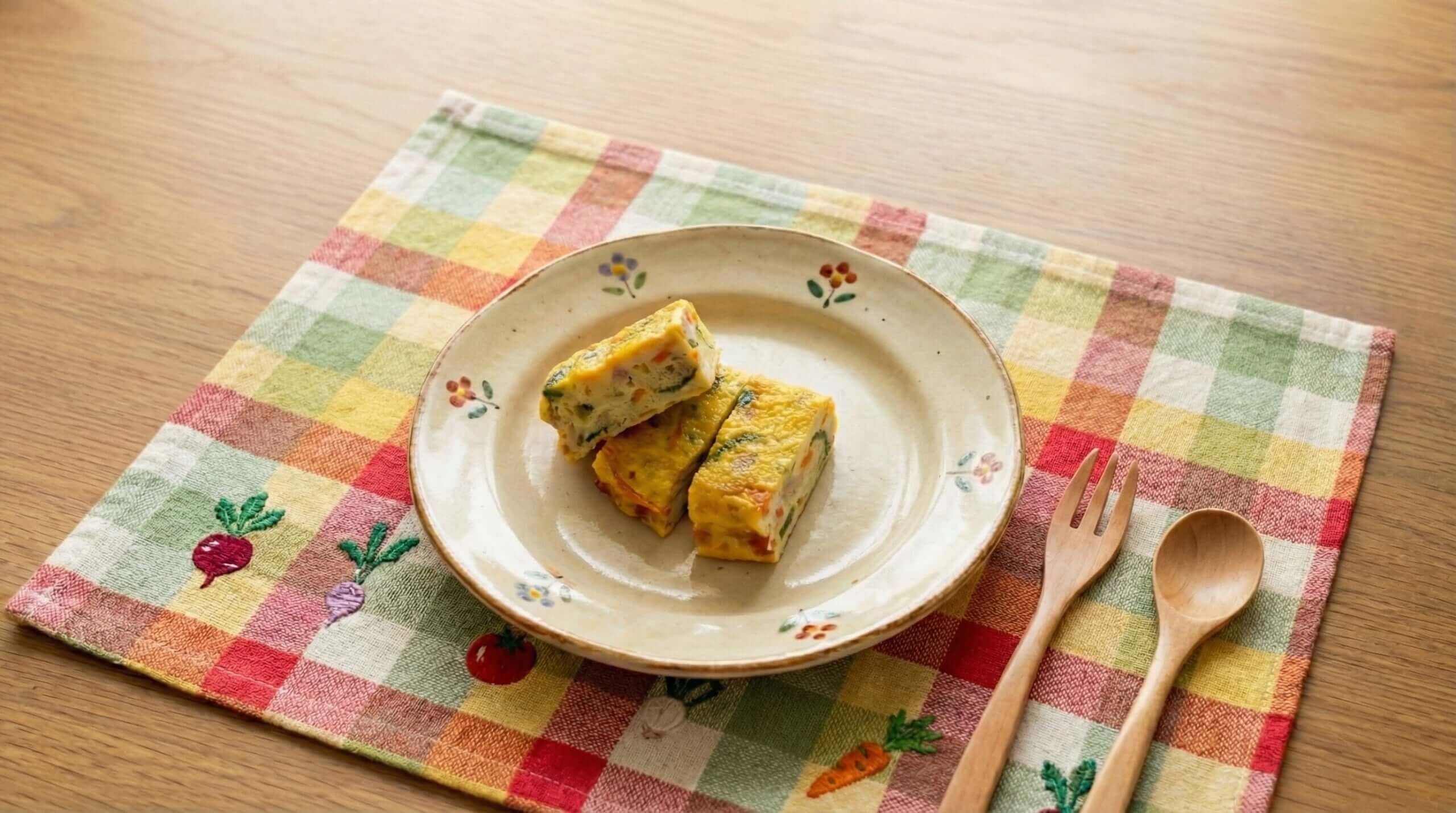 野菜たっぷり卵焼き