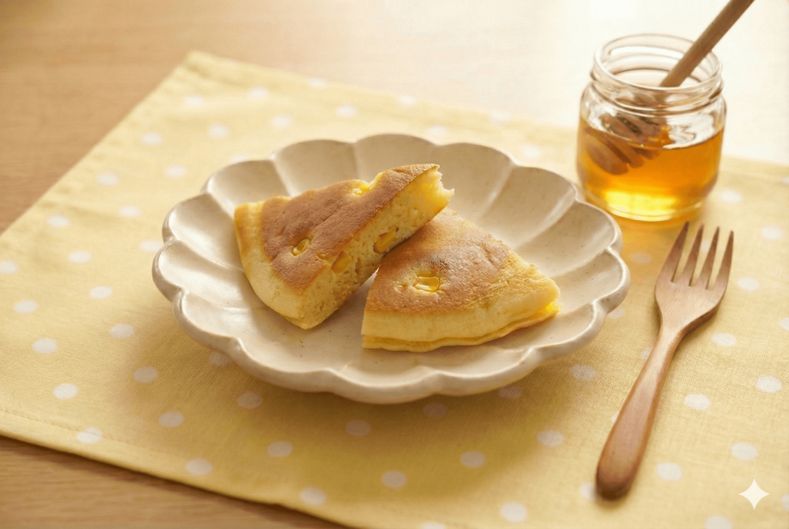 コーンチーズホットケーキ